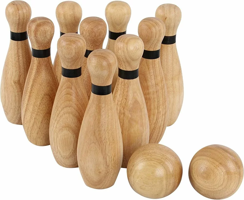Get Out! Wooden Bowling Set