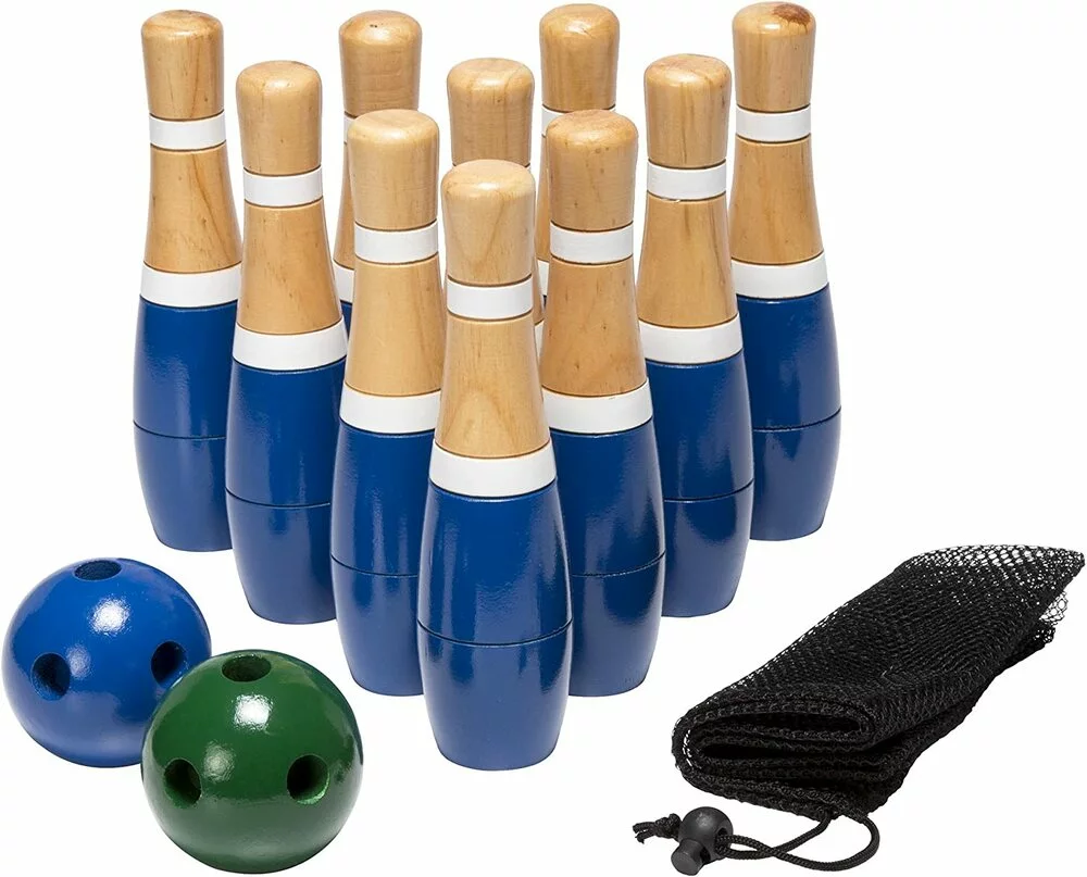 Hey! Play! 8 Inch Wooden Lawn Bowling Set